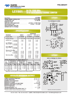LC1501 Datasheet PDF Teledyne Technologies Incorporated