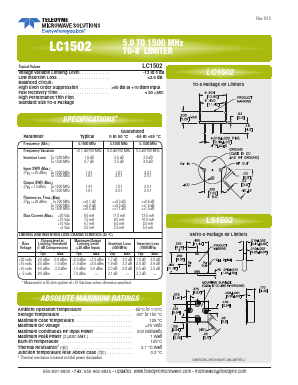 LC1502 Datasheet PDF Teledyne Technologies Incorporated