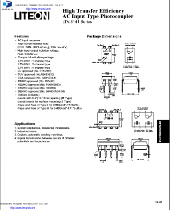 LTV8241-V Datasheet PDF Shenzhen Tenand Technology Co., Ltd.