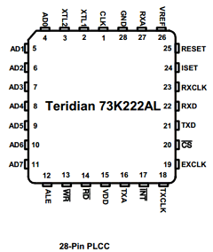 73K222AL-IH Datasheet PDF Teridian Semiconductor Corporation