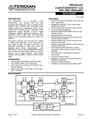 78P2342JAT Datasheet PDF Teridian Semiconductor Corporation