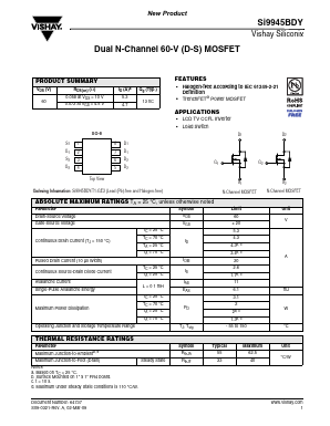 SI9945BDY Datasheet PDF Vishay Telefunken