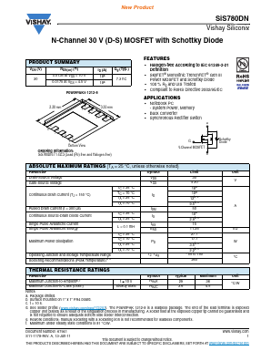 SIS780DN Datasheet PDF Vishay Telefunken