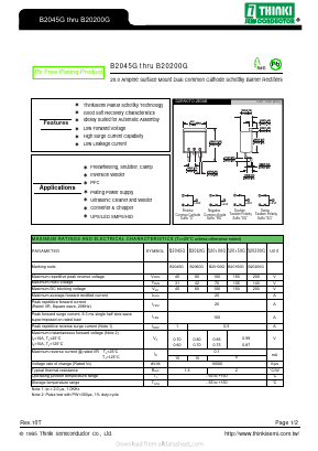 B2045G Datasheet PDF Thinki Semiconductor Co., Ltd.