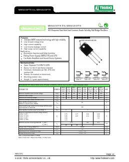 MBR40100PTR Datasheet PDF Thinki Semiconductor Co., Ltd.