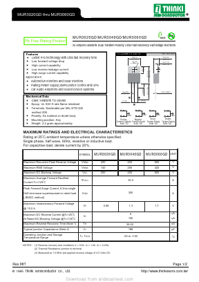 MUR3060GD Datasheet PDF Thinki Semiconductor Co., Ltd.