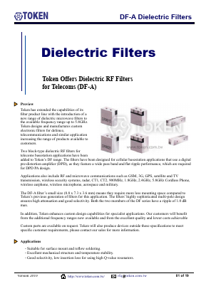 DF864S10A Datasheet PDF Token Electronics Industry Co., Ltd.