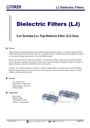 LJ900-C-A Datasheet PDF Token Electronics Industry Co., Ltd.