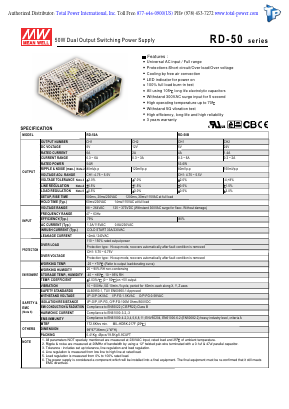 RD-50A Datasheet PDF Total Power International