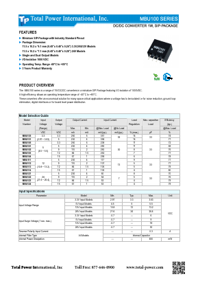MBU123 Datasheet PDF Total Power International