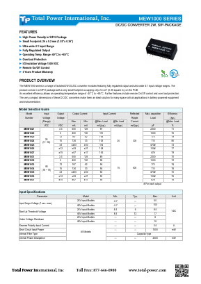 MEW1021 Datasheet PDF Total Power International