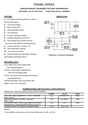 P6SMBJ10 Datasheet PDF Transys Electronics Limited
