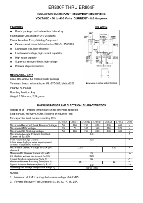 ER803F Datasheet PDF Transys Electronics Limited