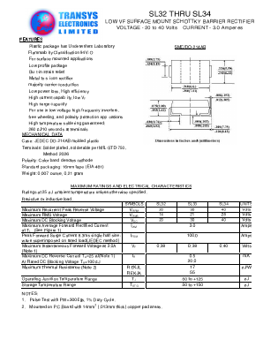 SL33 Datasheet PDF Transys Electronics Limited