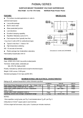 P4SMAJ51 Datasheet PDF Transys Electronics Limited