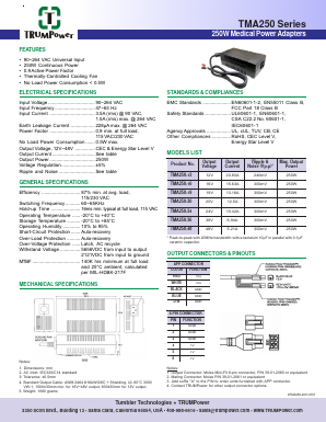 TMA250-36 Datasheet PDF Tumbler Technologies + TRUMPower