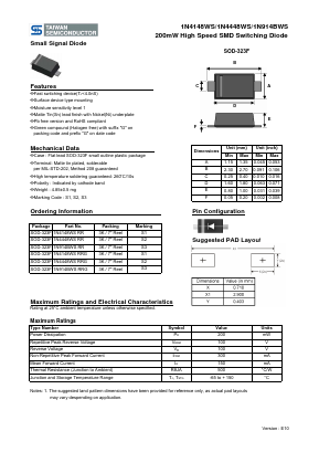 1N4148WS Datasheet PDF TSC Corporation