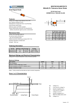 BZX79C2V0-75 Datasheet PDF TSC Corporation