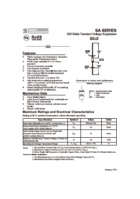 SA9.5A Datasheet PDF TSC Corporation