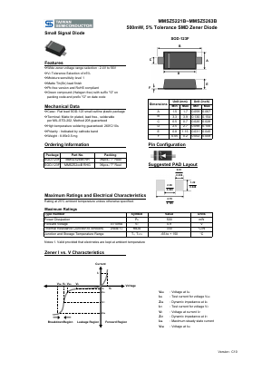MMSZ5221B Datasheet PDF TSC Corporation