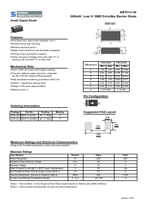 RB751V-40 Datasheet PDF TSC Corporation
