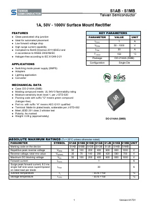 S1ABHM4G Datasheet PDF TSC Corporation