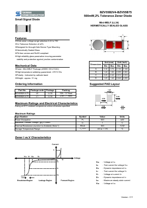 BZV55B9V1L0 Datasheet PDF TSC Corporation