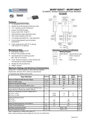 MURF1660CT Datasheet PDF TSC Corporation