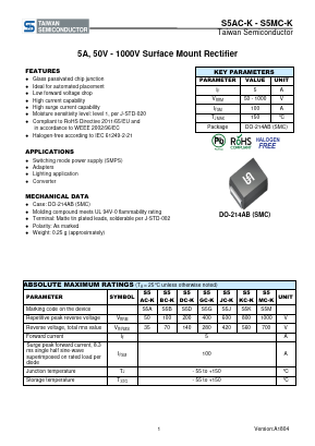 S5JC-K Datasheet PDF TSC Corporation