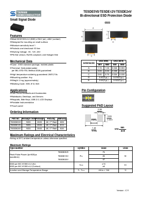 TESDE12VRZG Datasheet PDF TSC Corporation