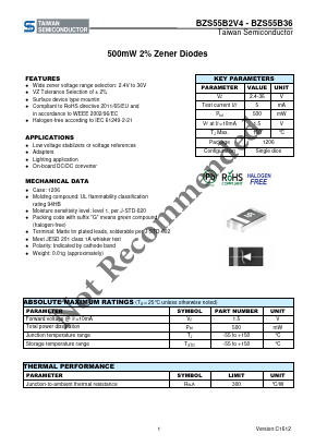 BZS55B2V4 Datasheet PDF TSC Corporation