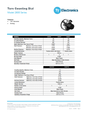 2601 Datasheet PDF TT Electronics.