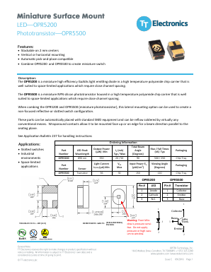 OPR5200 Datasheet PDF TT Electronics.