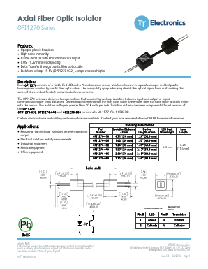OPI1270 Datasheet PDF TT Electronics.