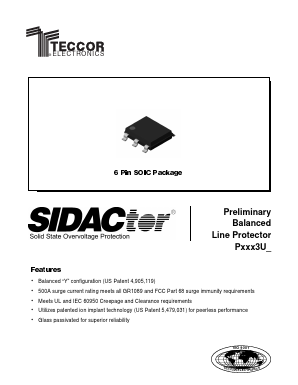P3203UC Datasheet PDF Teccor Electronics