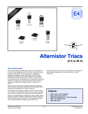 Q2006NH4 Datasheet PDF Teccor Electronics