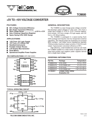 TCM680CPA Datasheet PDF TelCom Semiconductor Inc => Microchip