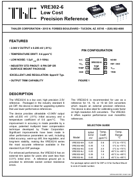 VRE302-6BS Datasheet PDF Thaler Corporation