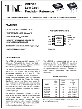 VRE310B Datasheet PDF Thaler Corporation