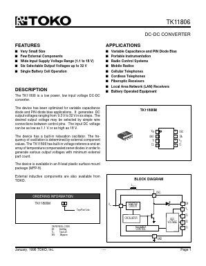 TK11806MMG Datasheet PDF Toko America Inc 