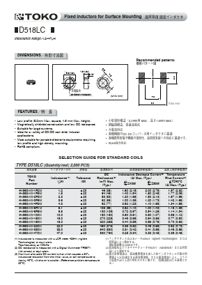 D518LC Datasheet PDF Toko America Inc 