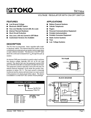 TK11445BX Datasheet PDF Toko America Inc 