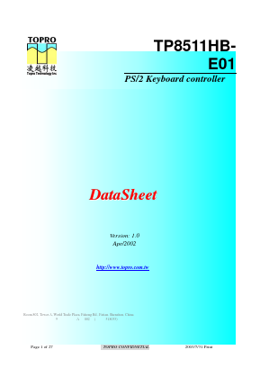 TP8511KB Datasheet PDF Topro