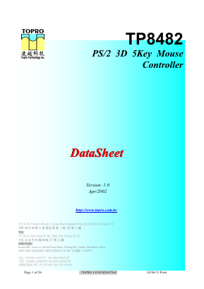 TP8482 Datasheet PDF Topro