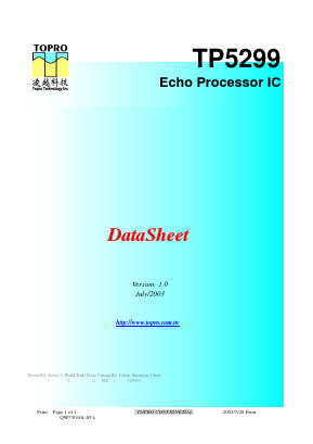TP5299 Datasheet PDF Topro