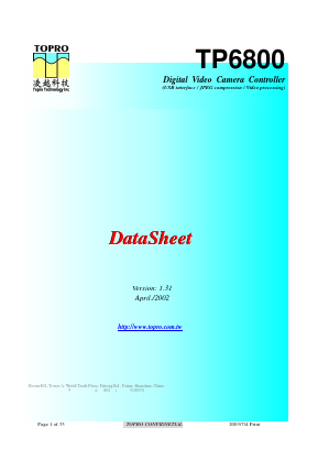 TP6800 Datasheet PDF Topro