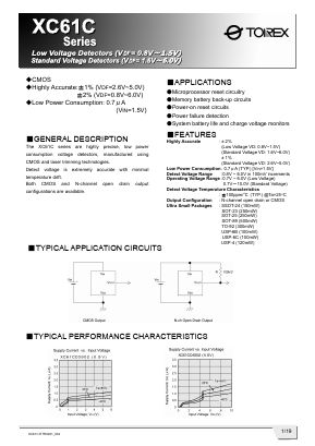 XC61CN5401NH Datasheet PDF TOREX SEMICONDUCTOR