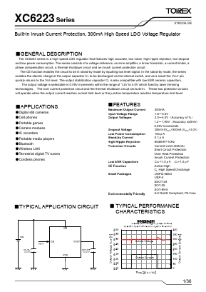 XC6223A401PR-G Datasheet PDF TOREX SEMICONDUCTOR