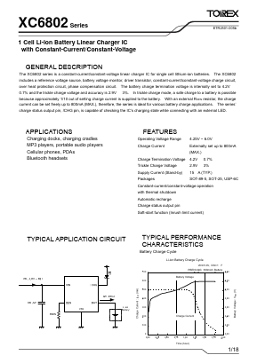 XC6802A42X1ML Datasheet PDF TOREX SEMICONDUCTOR