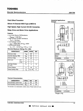 2SK1769 Datasheet PDF Toshiba